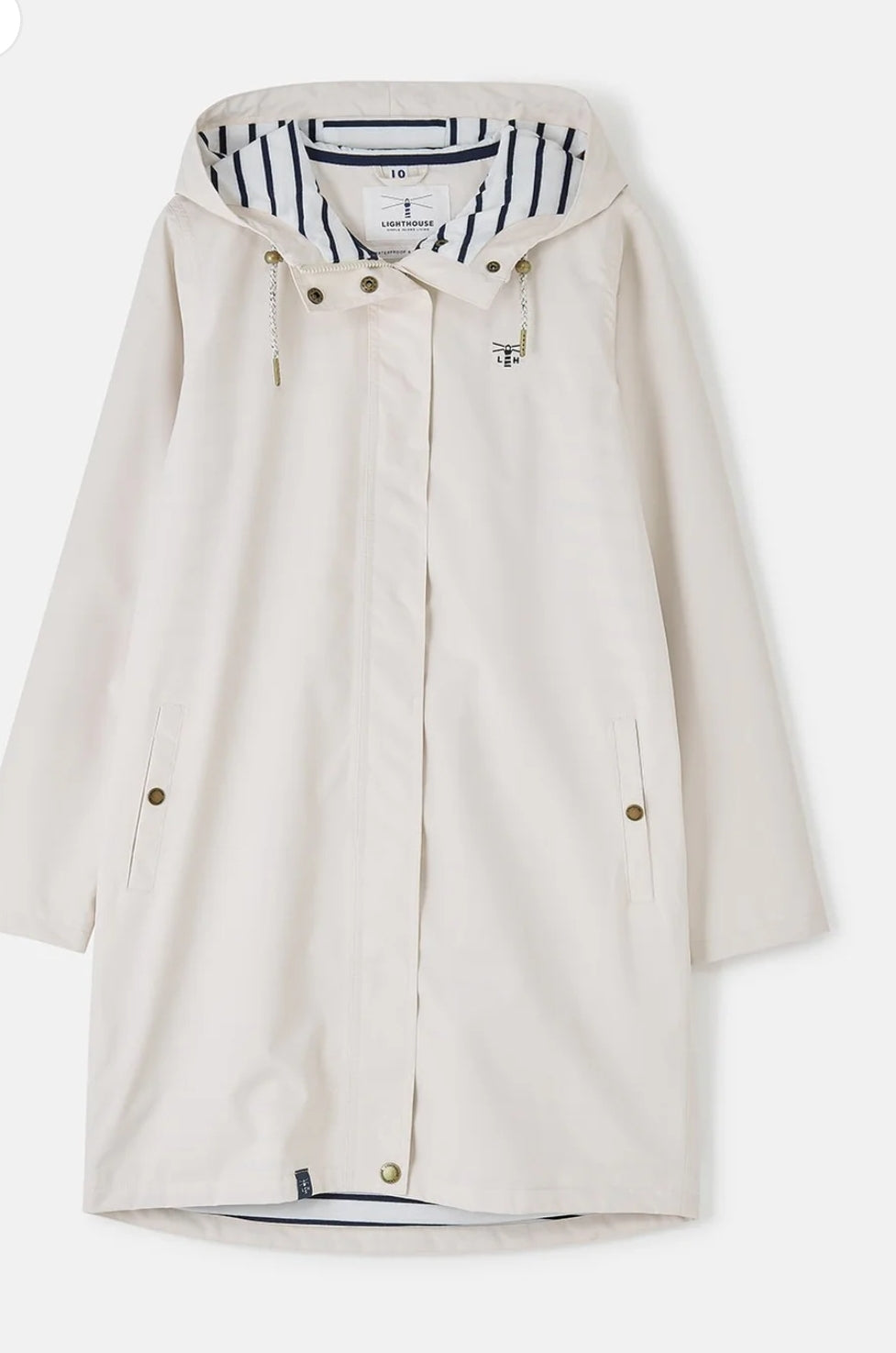 Lighthouse Long Beachcomber Jacket - Cream