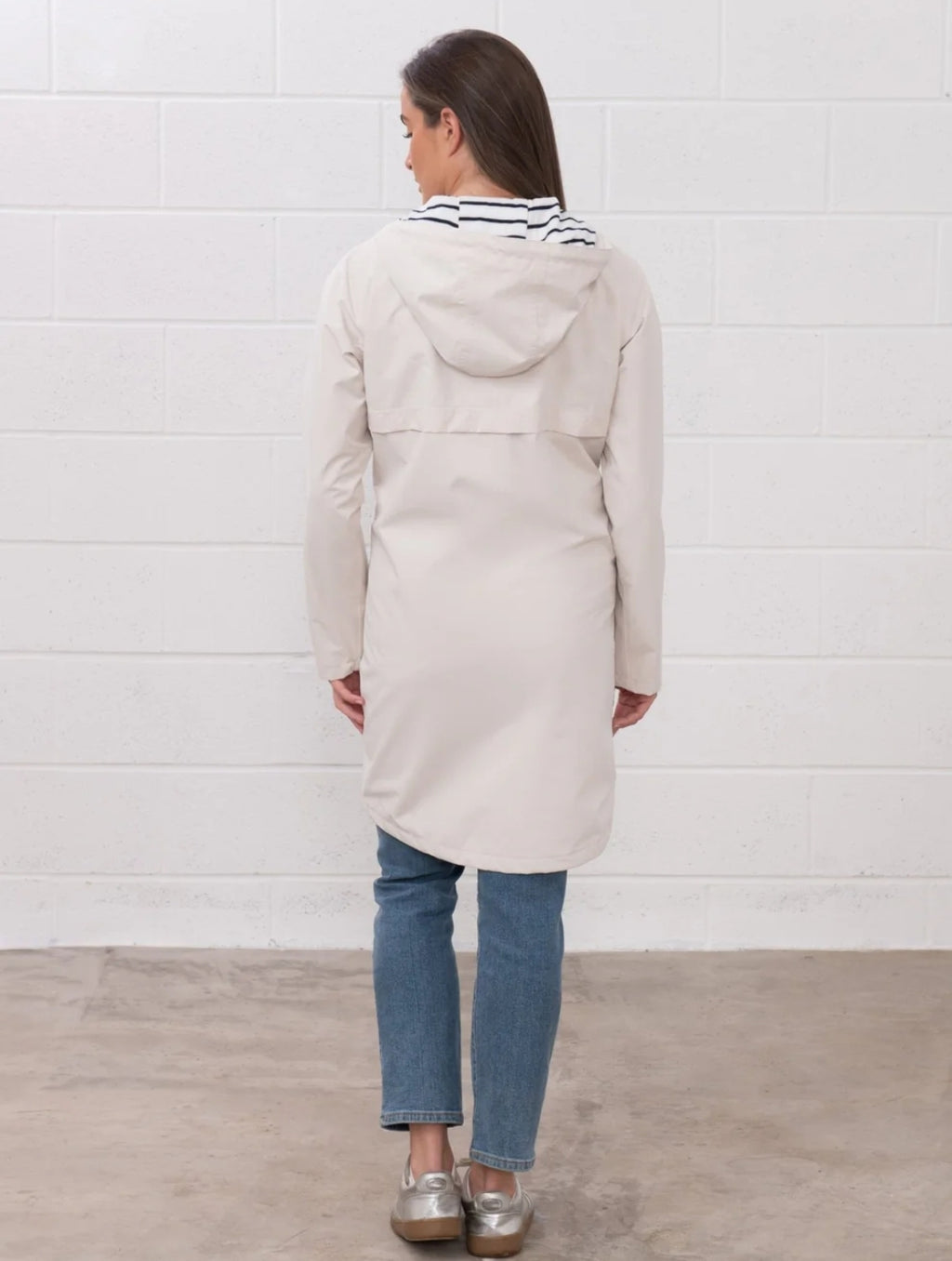 Lighthouse Long Beachcomber Jacket - Cream