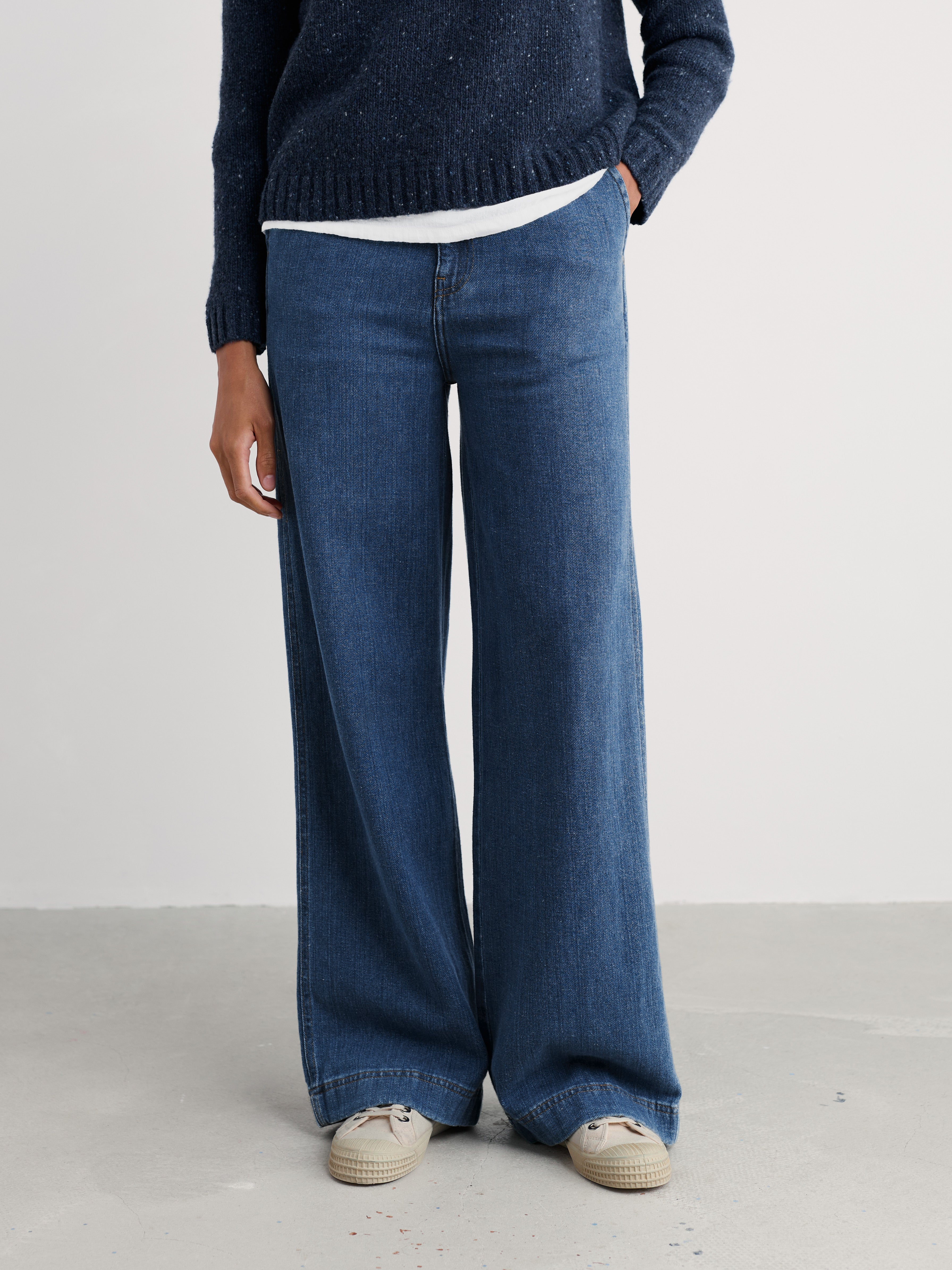 Seasalt Sennen Cove Jean - Mid Wash-Seasalt-White finn