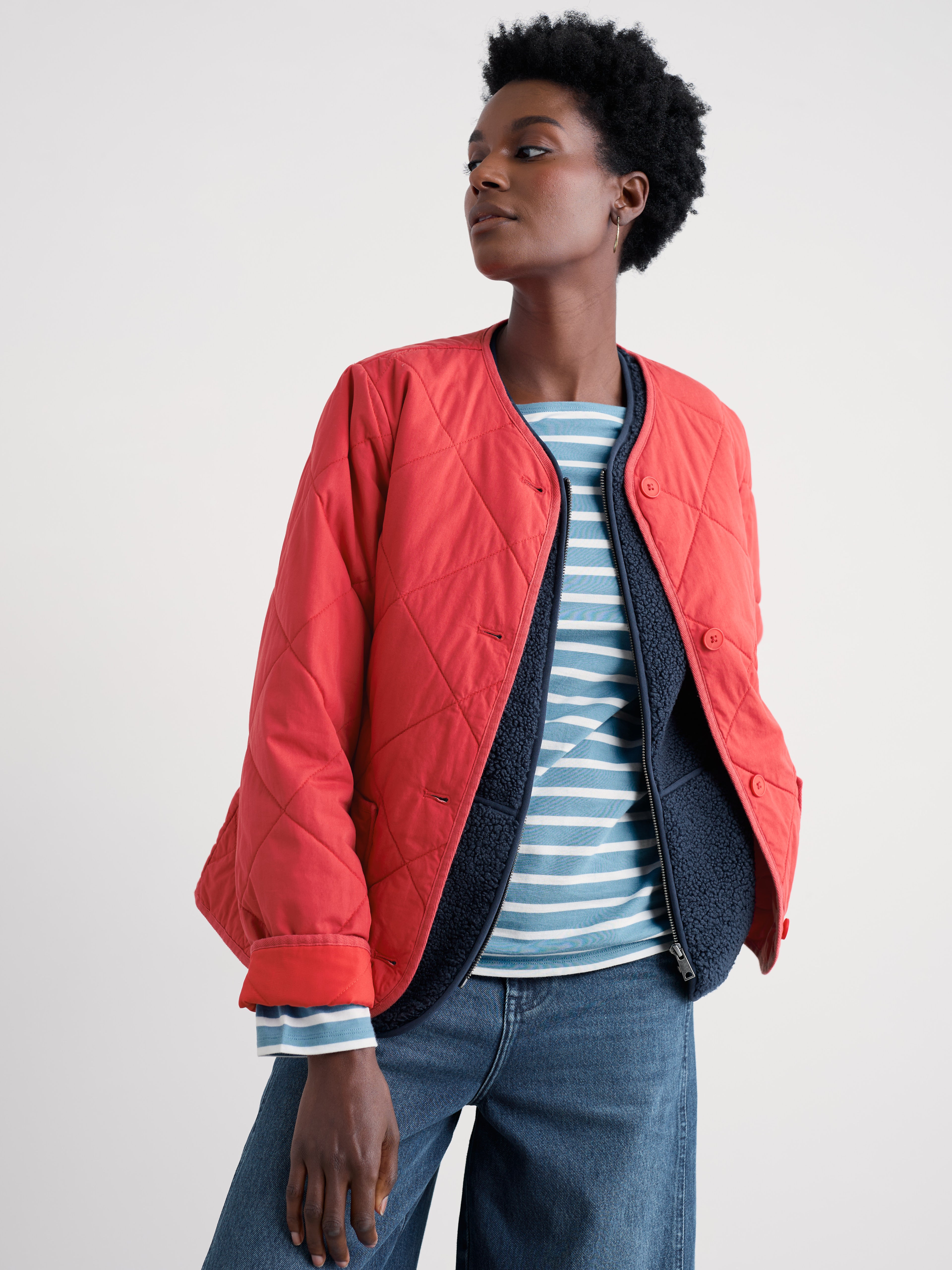 Seasalt Swift Barn Jacket - Tomato-Seasalt-White finn