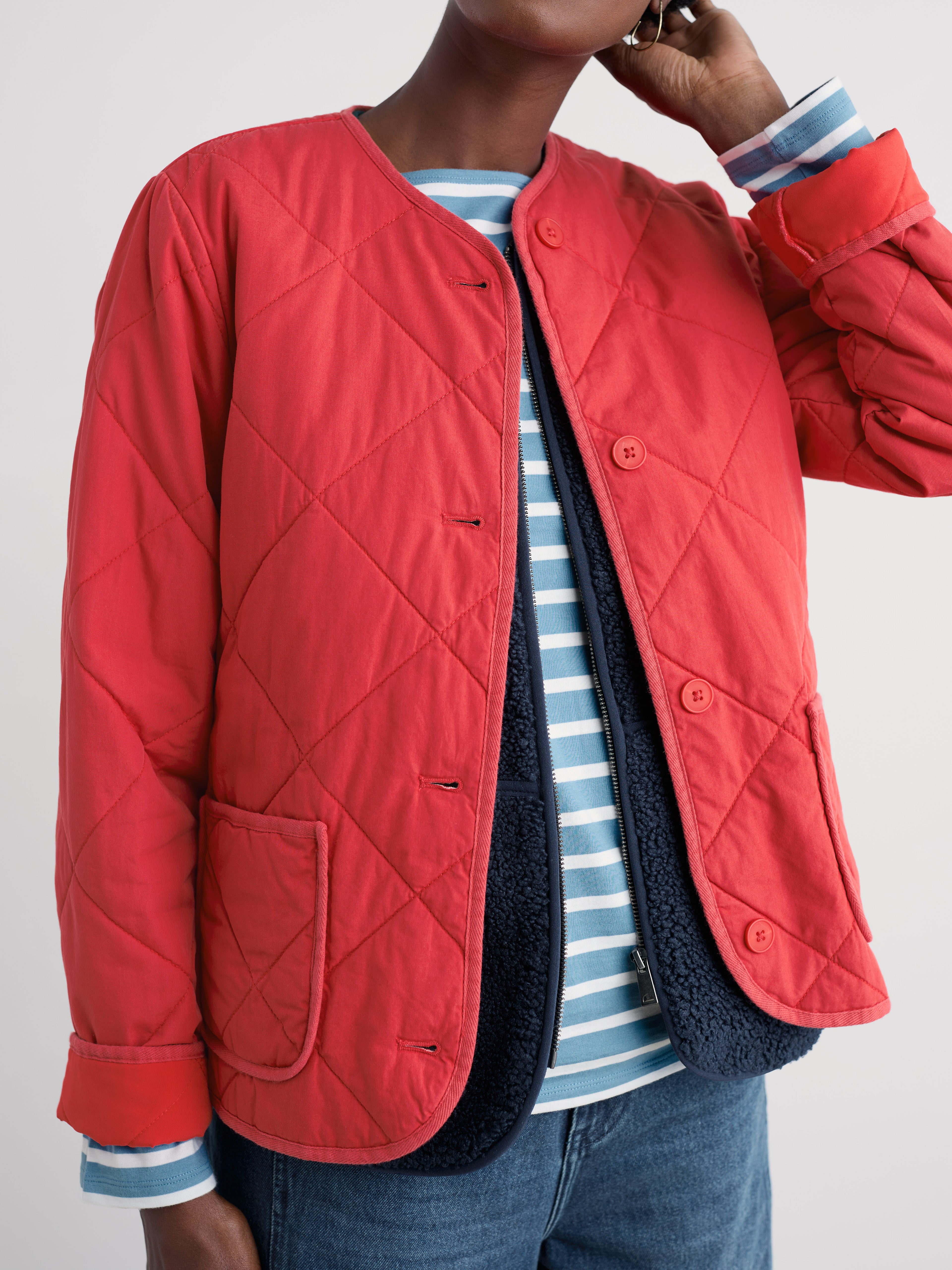 Seasalt Swift Barn Jacket - Tomato-Seasalt-White finn