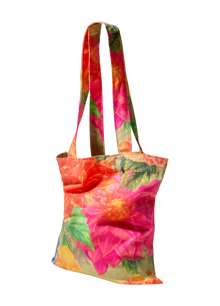 Powder Canvas Tote Bag - Bountiful Blooms-Bag-White finn