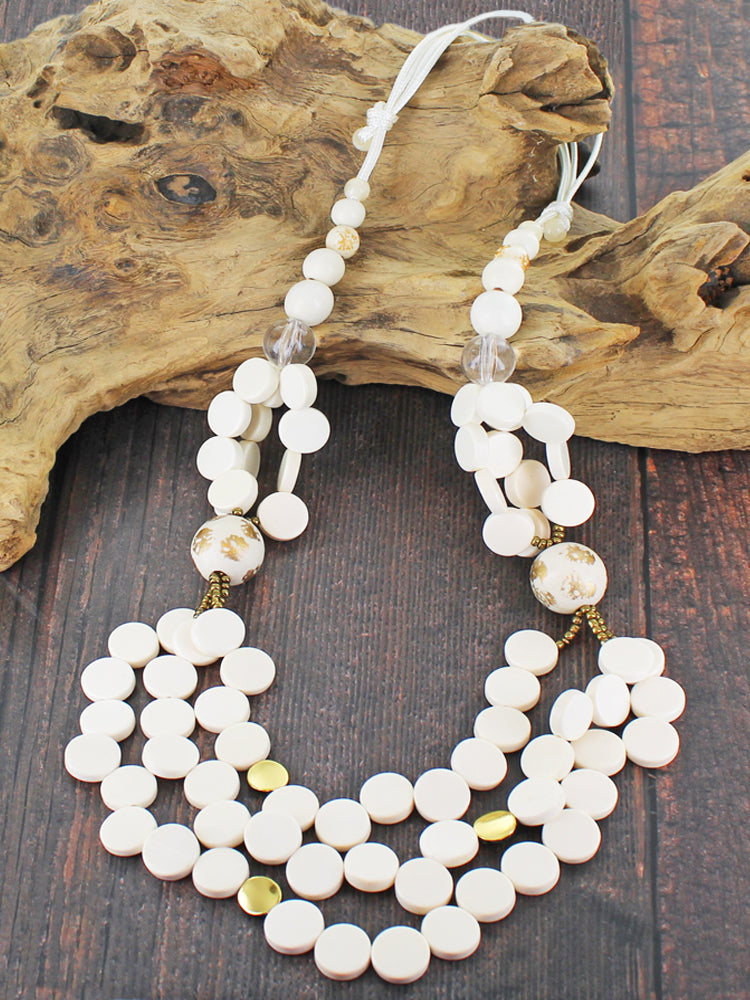 Multi-Strand Disc Necklace