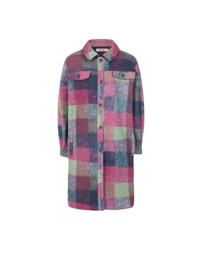 Alice Collins Elle Long Fleece Jacket-Alice Collins-White finn