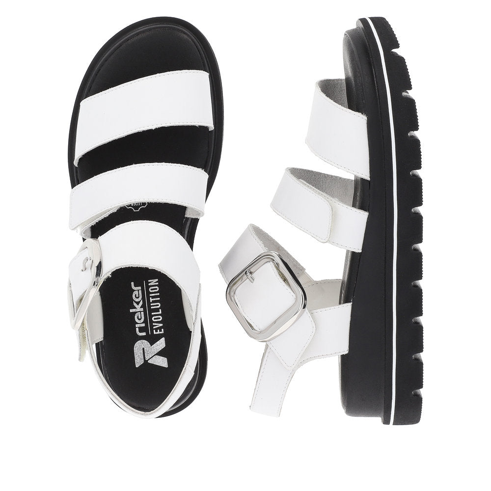Rieker White Sandal W1650-White finn