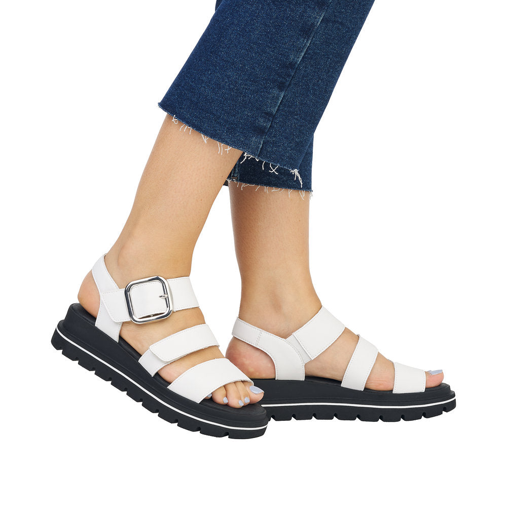 Rieker White Sandal W1650-White finn