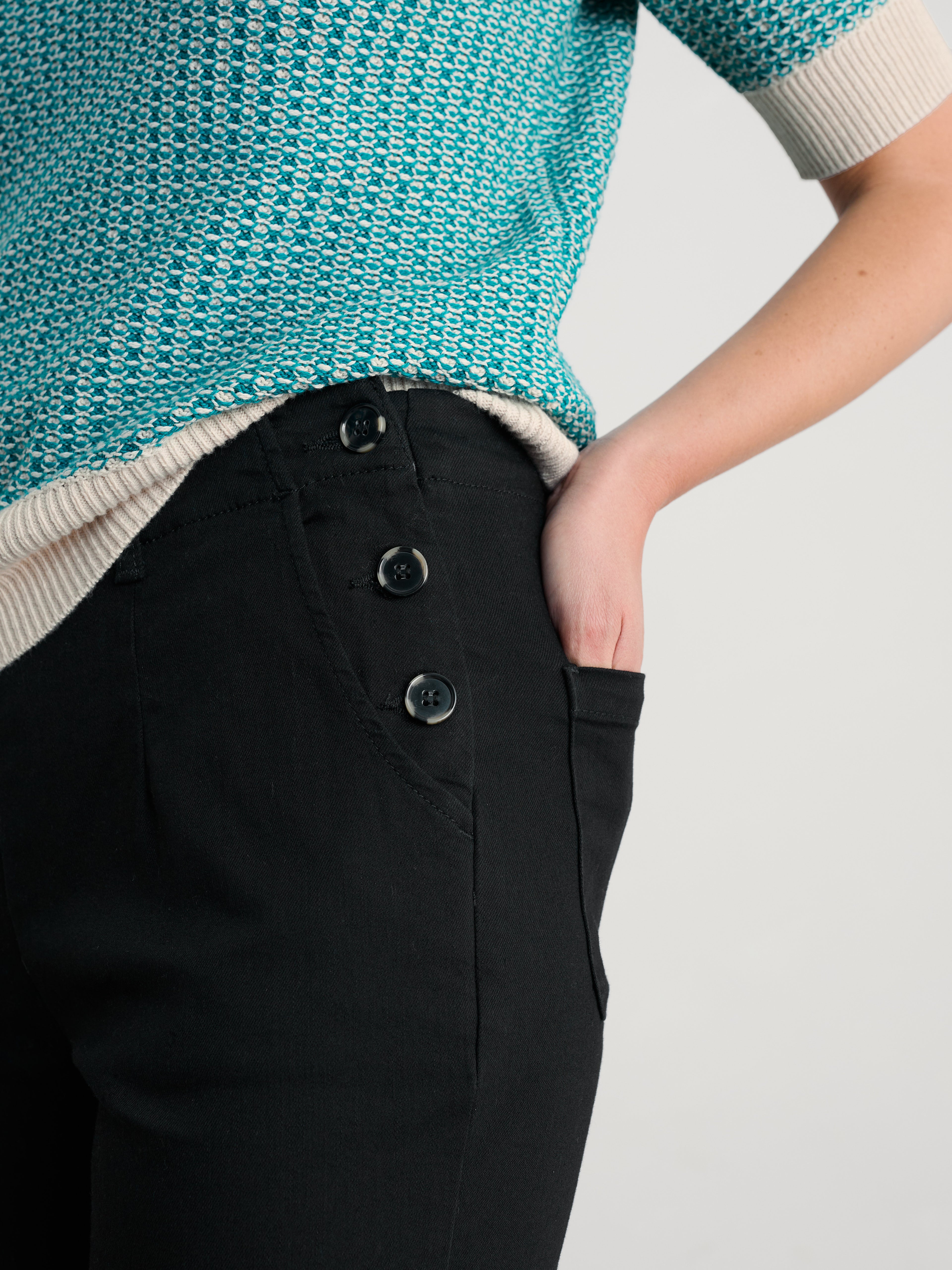 Seasalt Waterdance Trouser Black-Trousers-White finn