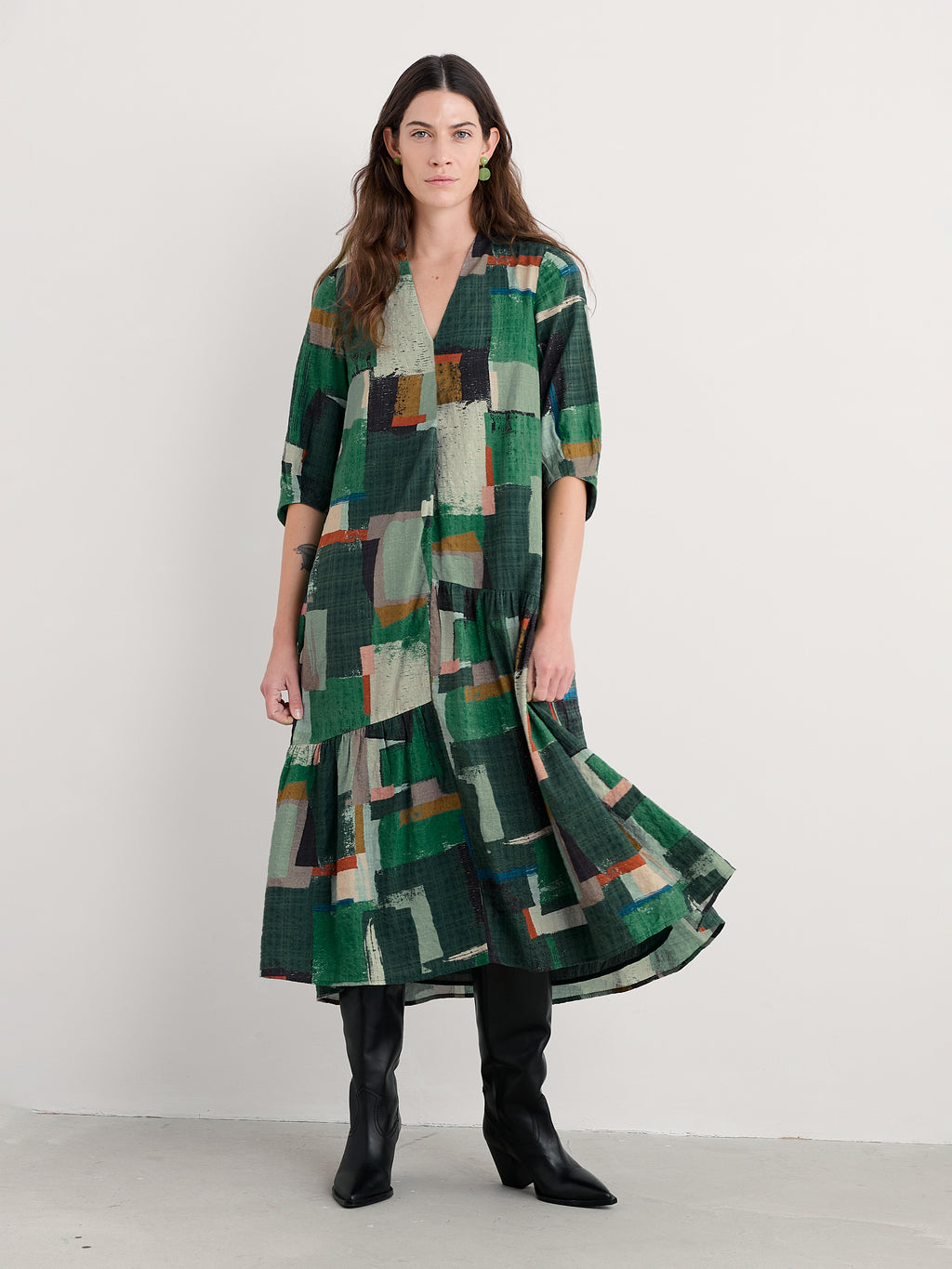 Seasalt Windblown Tired V-Neck Dress-Seasalt-White finn