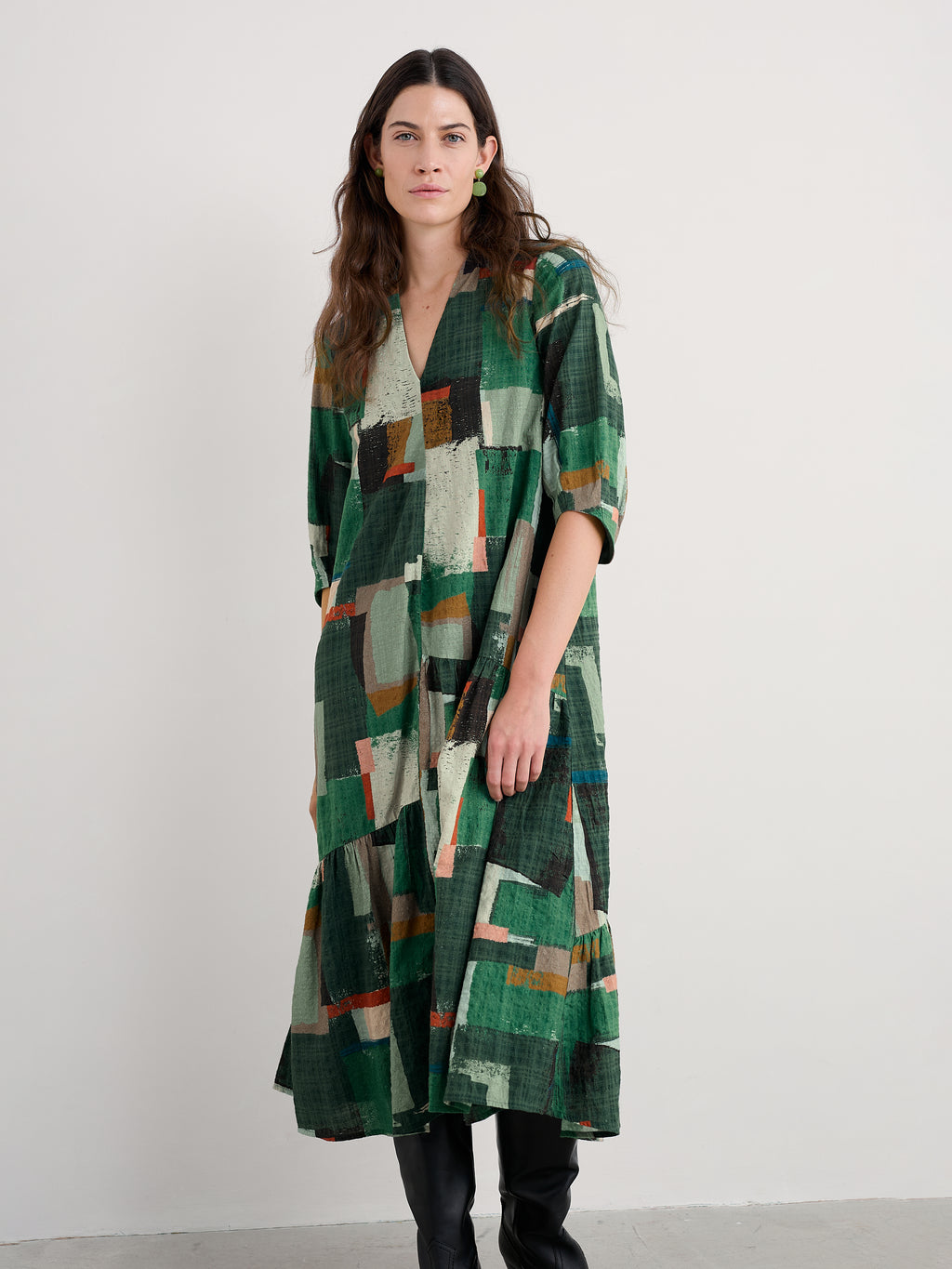 Seasalt Windblown Tired V-Neck Dress-Seasalt-White finn