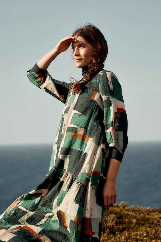 Seasalt Windblown Tired V-Neck Dress-Seasalt-White finn