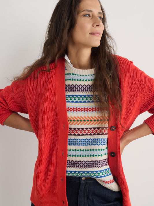 Seasalt Winding Creek Cardigan-White finn