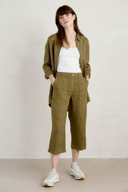 Seasalt Poleacre Cropped Linen Trousers