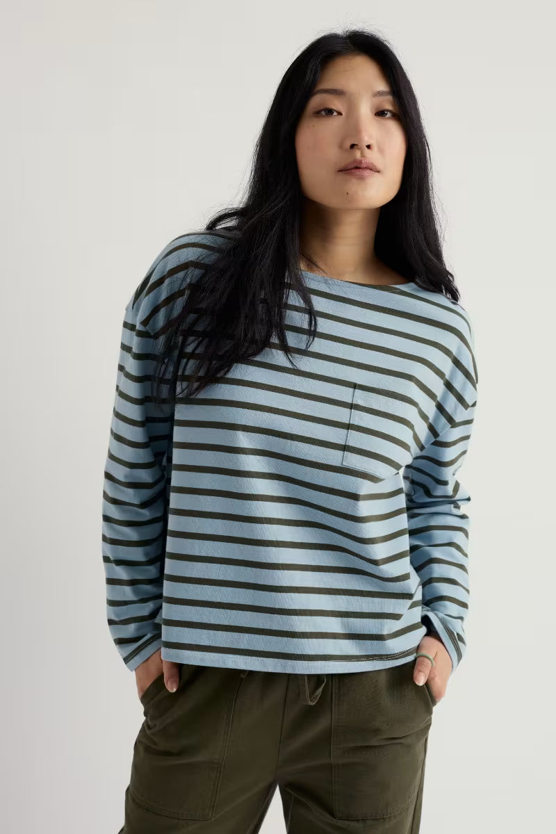 Seasalt Beach Boat Top- Breton Blue Fog Alpine-Seasalt-White finn