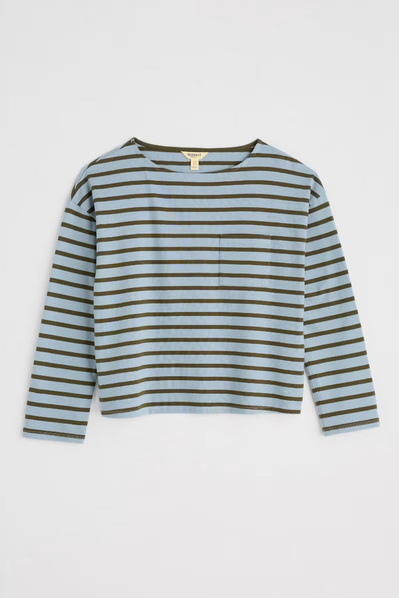 Seasalt Beach Boat Top- Breton Blue Fog Alpine-Seasalt-White finn