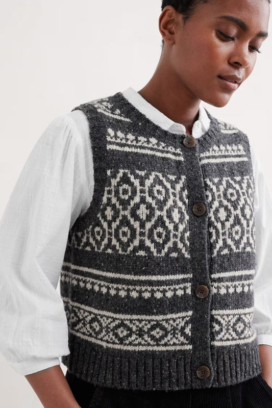 Seasalt Castwork Fair-isle Knitted Vest