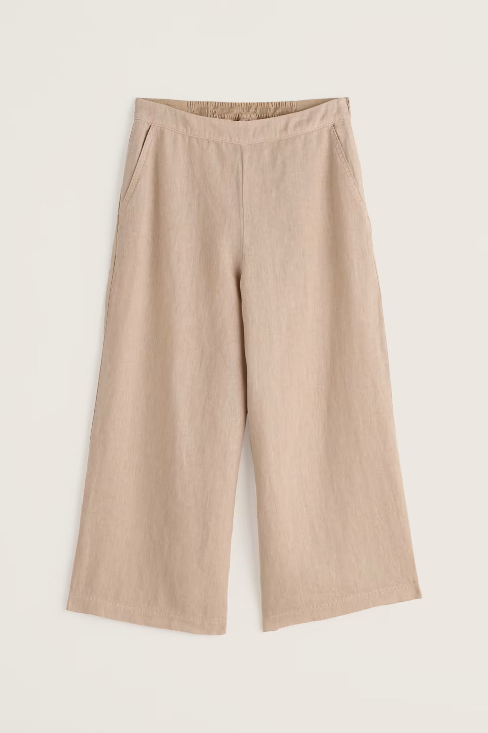 Seasalt Merrivale Linen Culottes-Trousers-8-Beige-