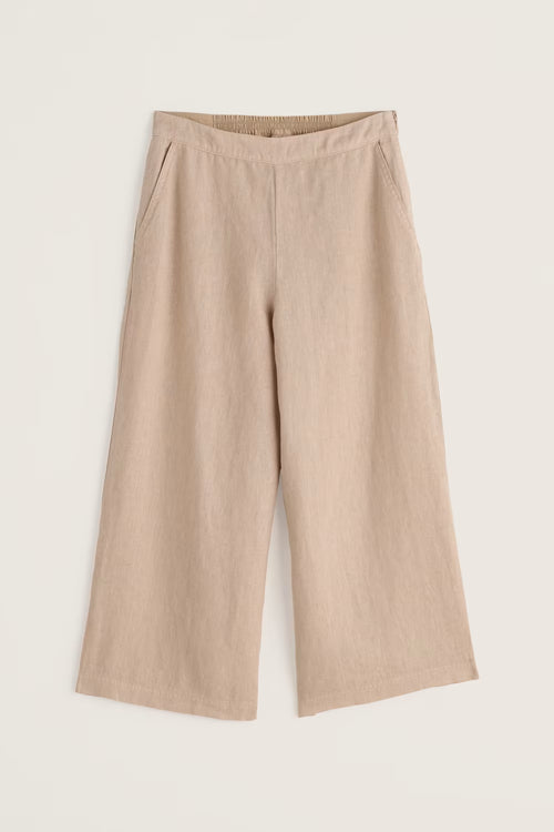 Seasalt Merrivale Linen Culottes-Trousers-8-Beige-