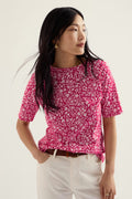 Seasalt Poisson T-Shirt-Protea Ditsy Bright  Radish
