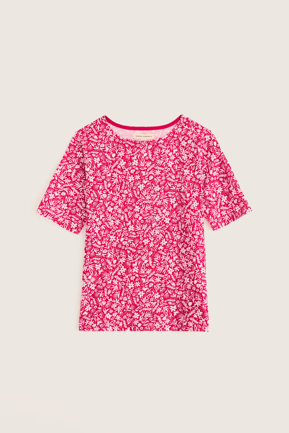 Seasalt Poisson T-Shirt-Protea Ditsy Bright  Radish