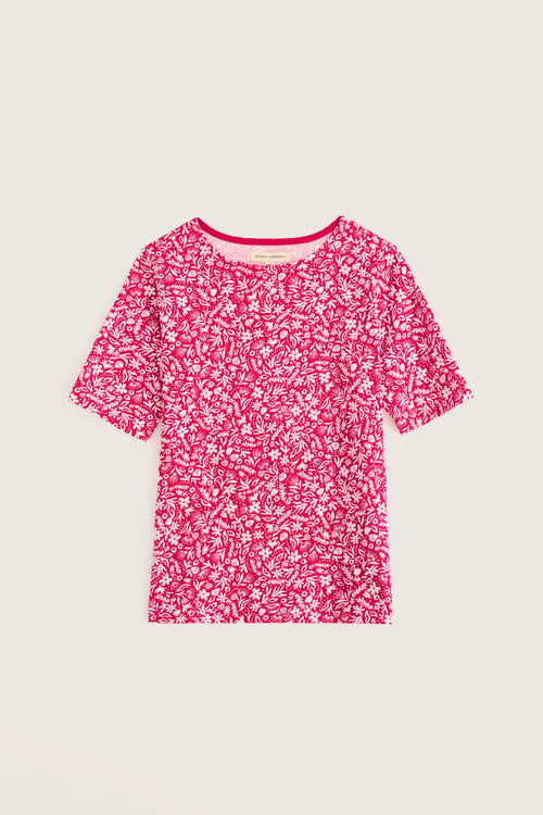 Seasalt Poisson T-Shirt-Protea Ditsy Bright  Radish