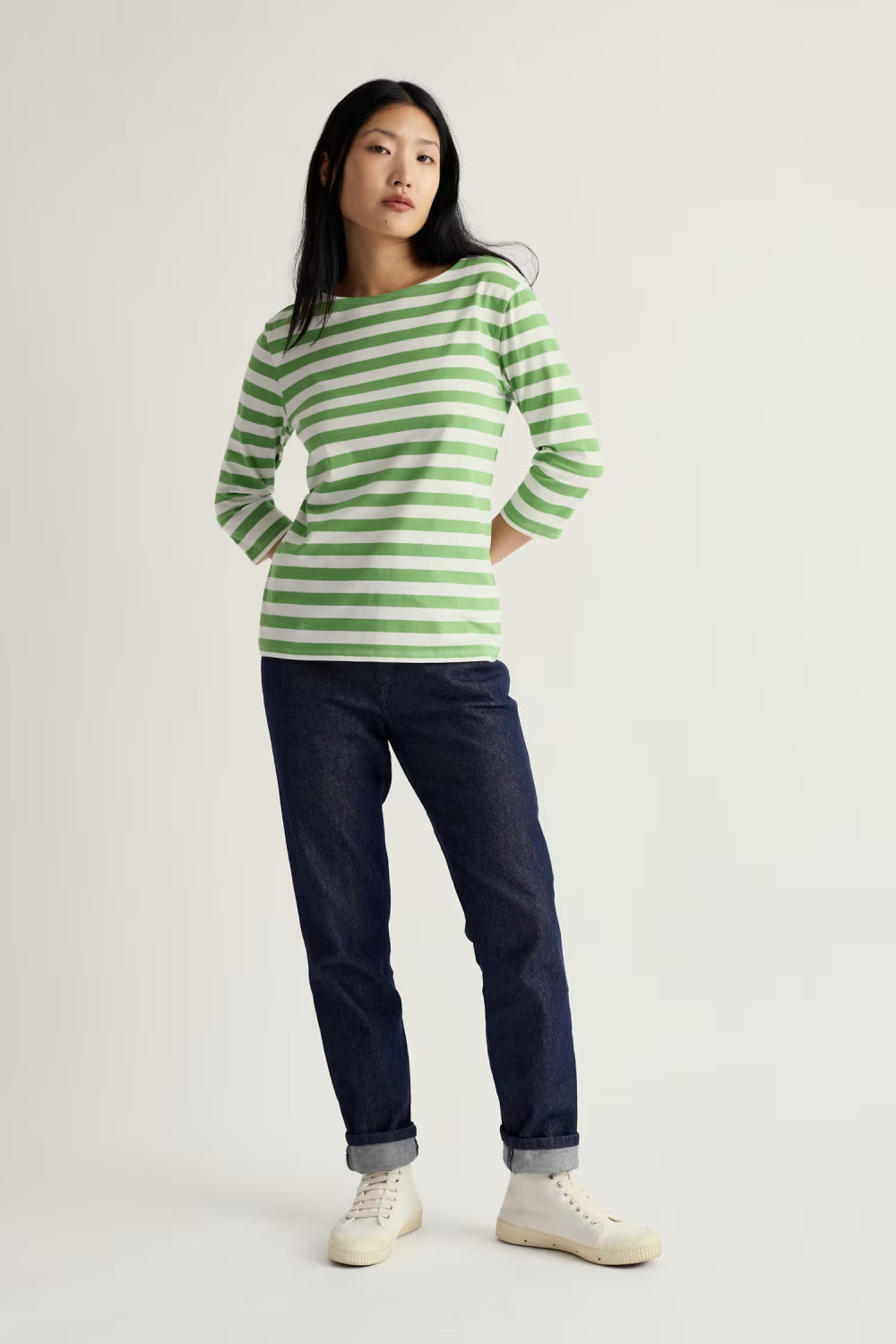 Seasalt Sailor Top - Scallion Clover Leaf-Seasalt-White finn