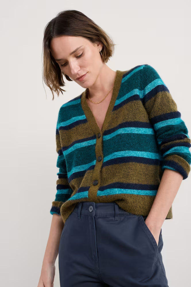 Seasalt Etching V-Neck Cardigan
