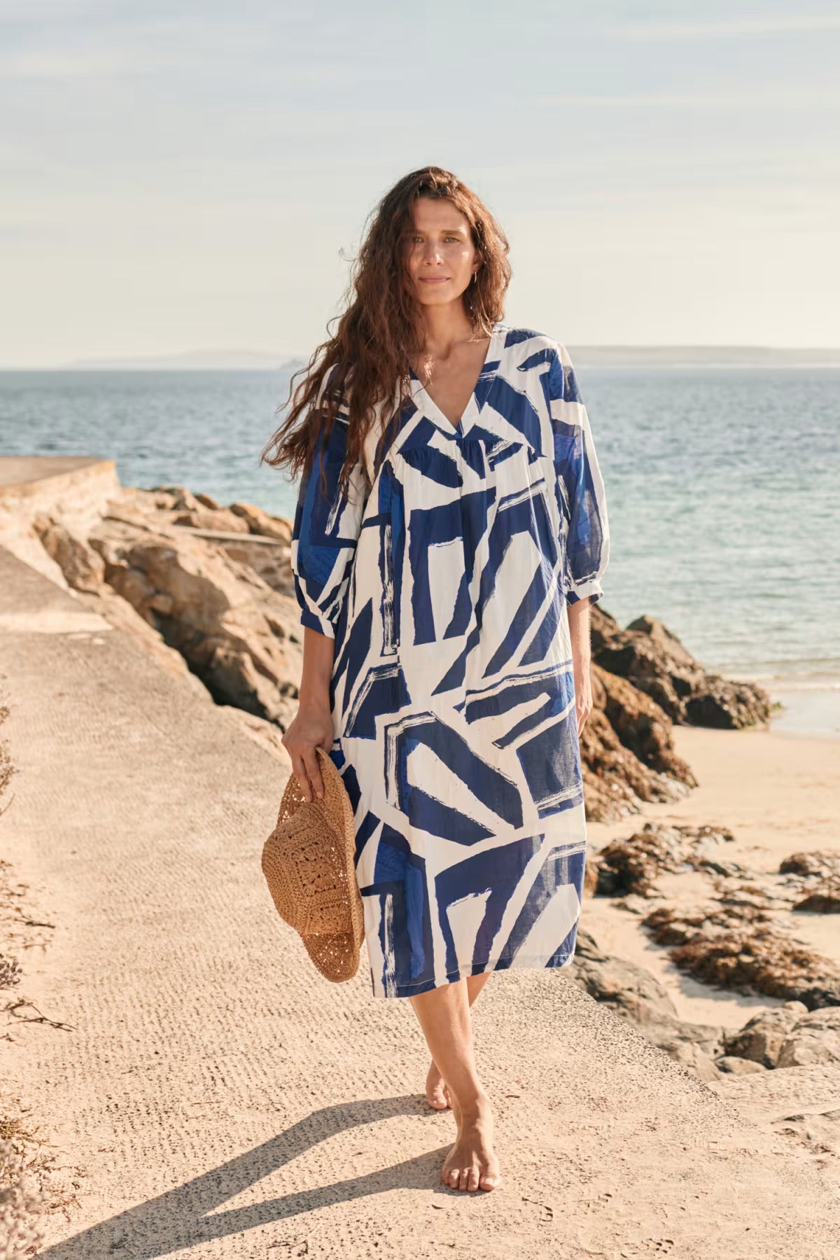 Seasalt Earth Colours Dress-Dress-White finn