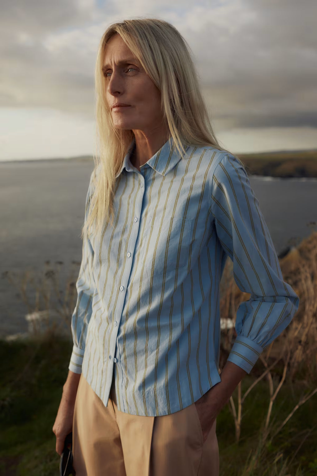 Seasalt Isla Semi-Fitted Shirt-Seasalt-White finn