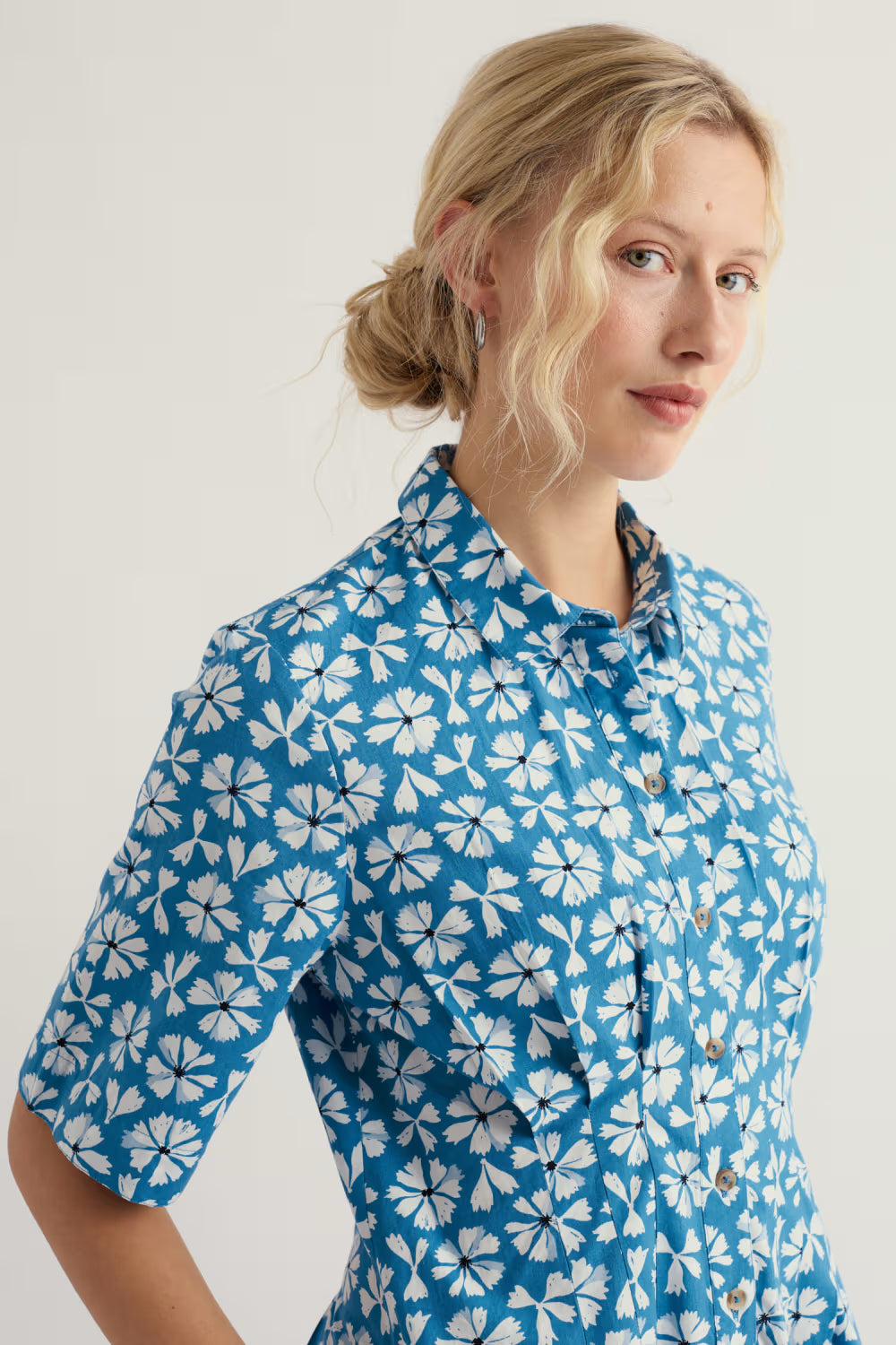 Seasalt Wild Liquorice Dress - Bold Cornflower Sailboats