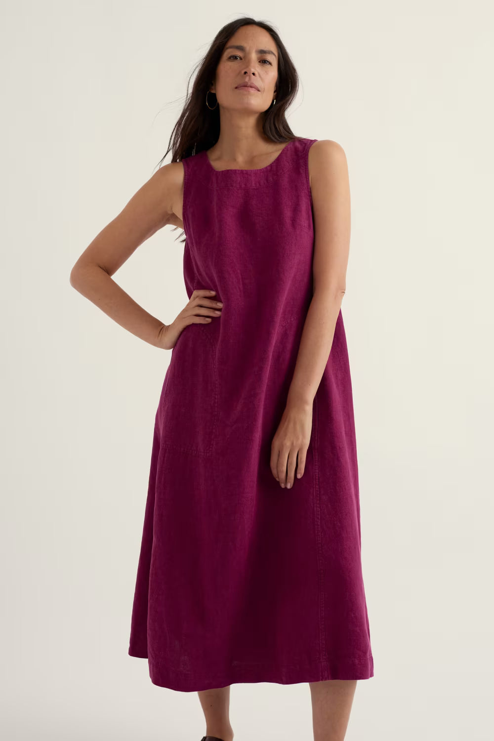 Seasalt Cresting Waves Sleeveless Linen Dress
