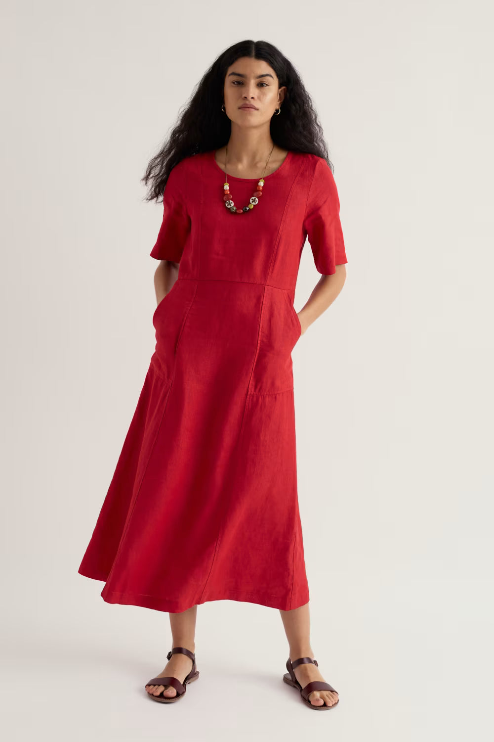 Seasalt Grass Wave Linen Dress