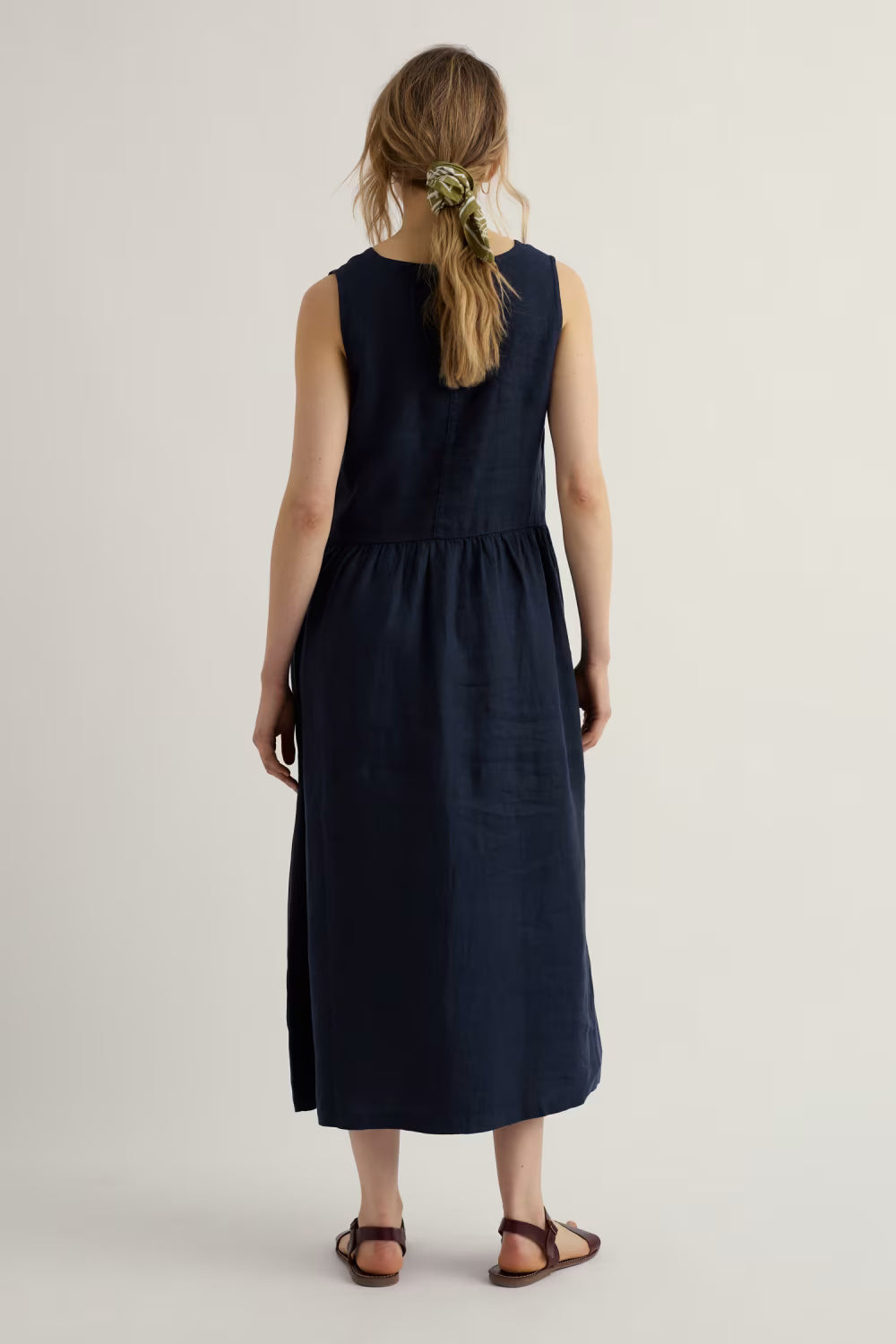 Seasalt Lowland Heather V-neck Linen Dress