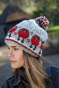 Pachamama Robin Bobble Beanie-Accessories-White finn