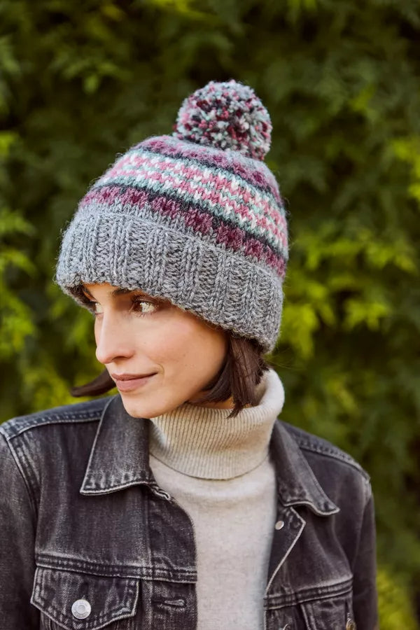 Pachamama Wharfdale Bobble Beanie-Accessories-White finn