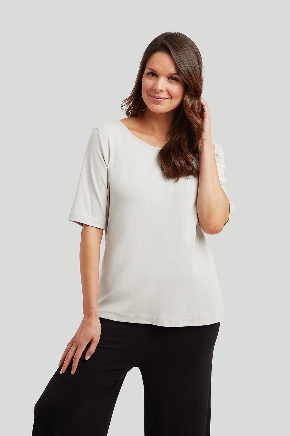 Adini Bianca Top Organic Slub Rib-Shirts & Tops-White finn