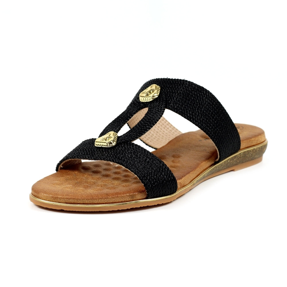 Calow Black Sandal-Footwear-White finn