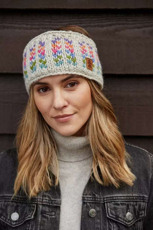 Pachamama Andorra Headband Oatmeal-Accessories-White finn