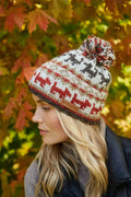 Pachamama Walking The Dog Bobble Beanie-Accessories-White finn