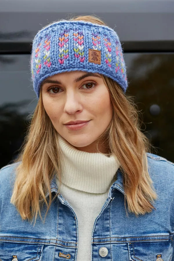 Pachamama Andorra Headband Bluebell-Accessories-White finn