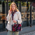Eden Velvet Tote Bag-Bag-White finn