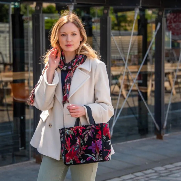 Eden Velvet Tote Bag-Bag-White finn