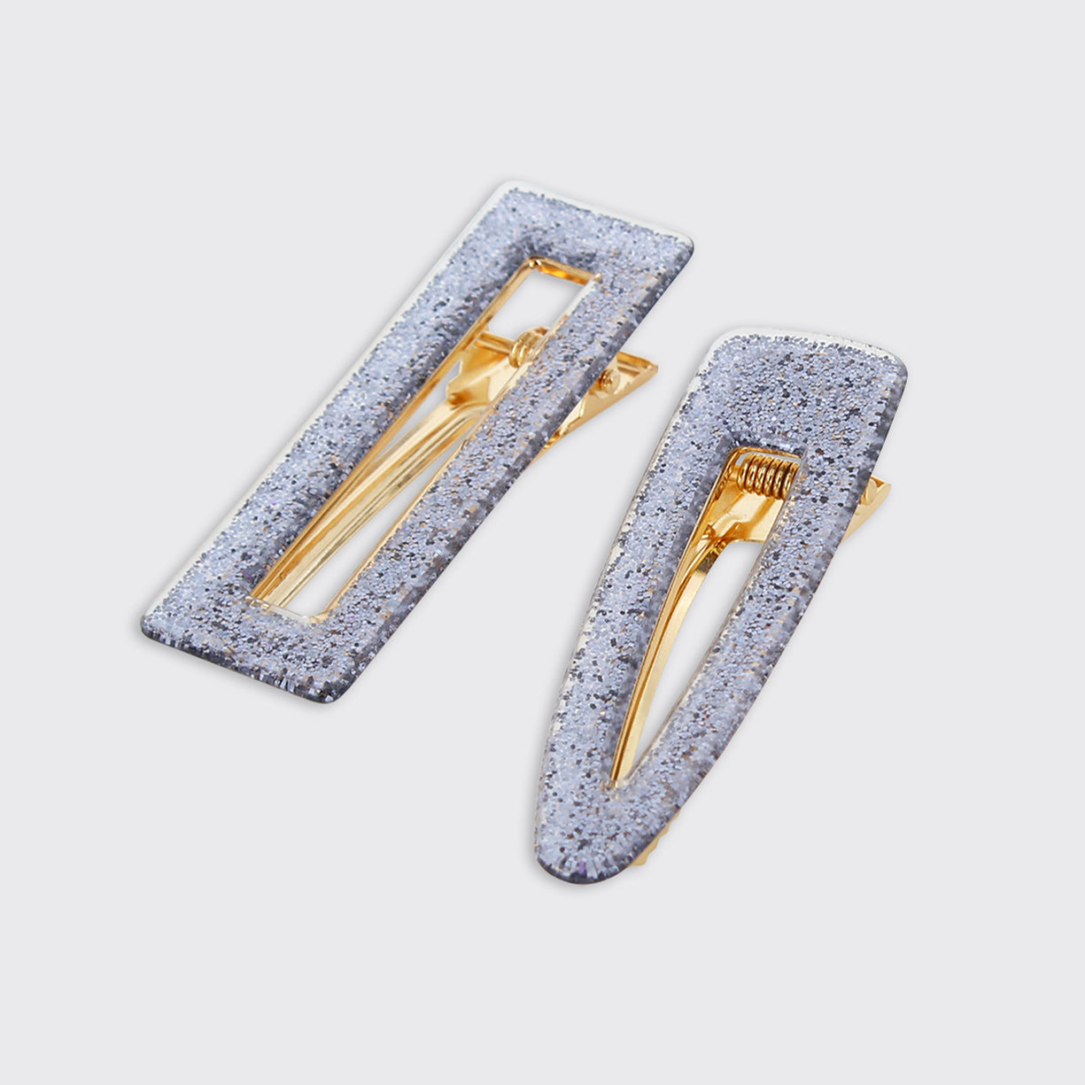 Glitter Set of 2 Hair Clips-Hairclip-White finn