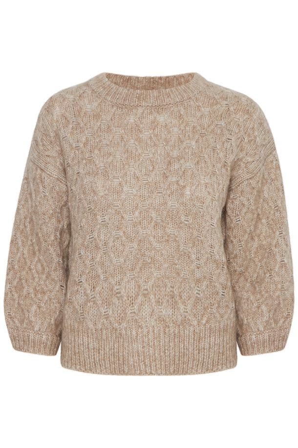 B Young OMHU Jumper-Knitwear-White finn