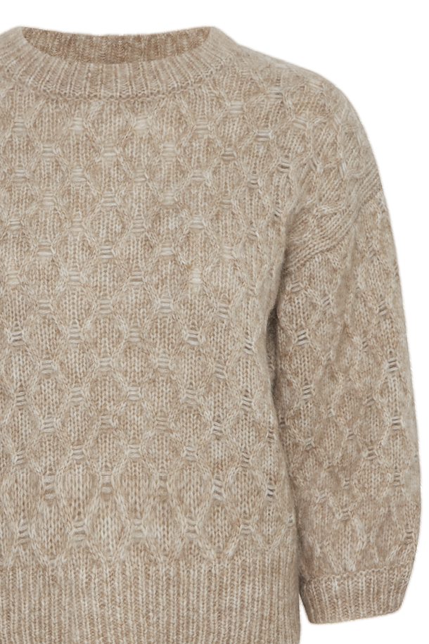 B Young OMHU Jumper-Knitwear-White finn