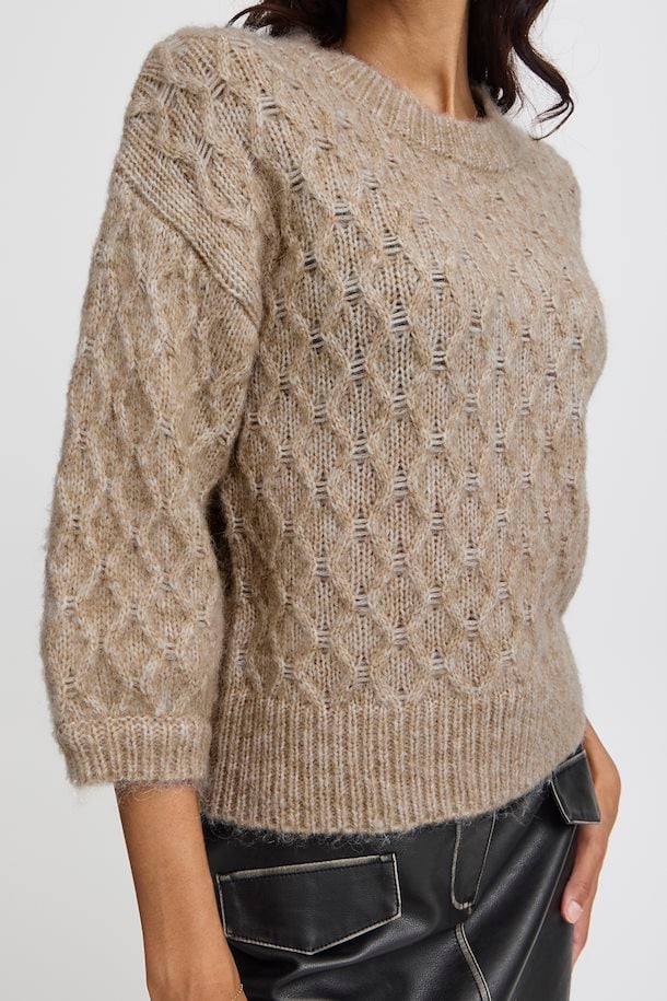 B Young OMHU Jumper-Knitwear-White finn