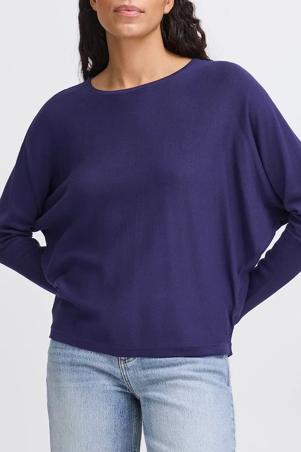 B.young BYMMORLA Bat wing Jumper-Knitwear-White finn