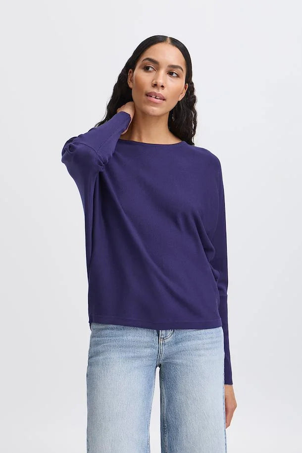 B.young BYMMORLA Bat wing Jumper-Knitwear-White finn