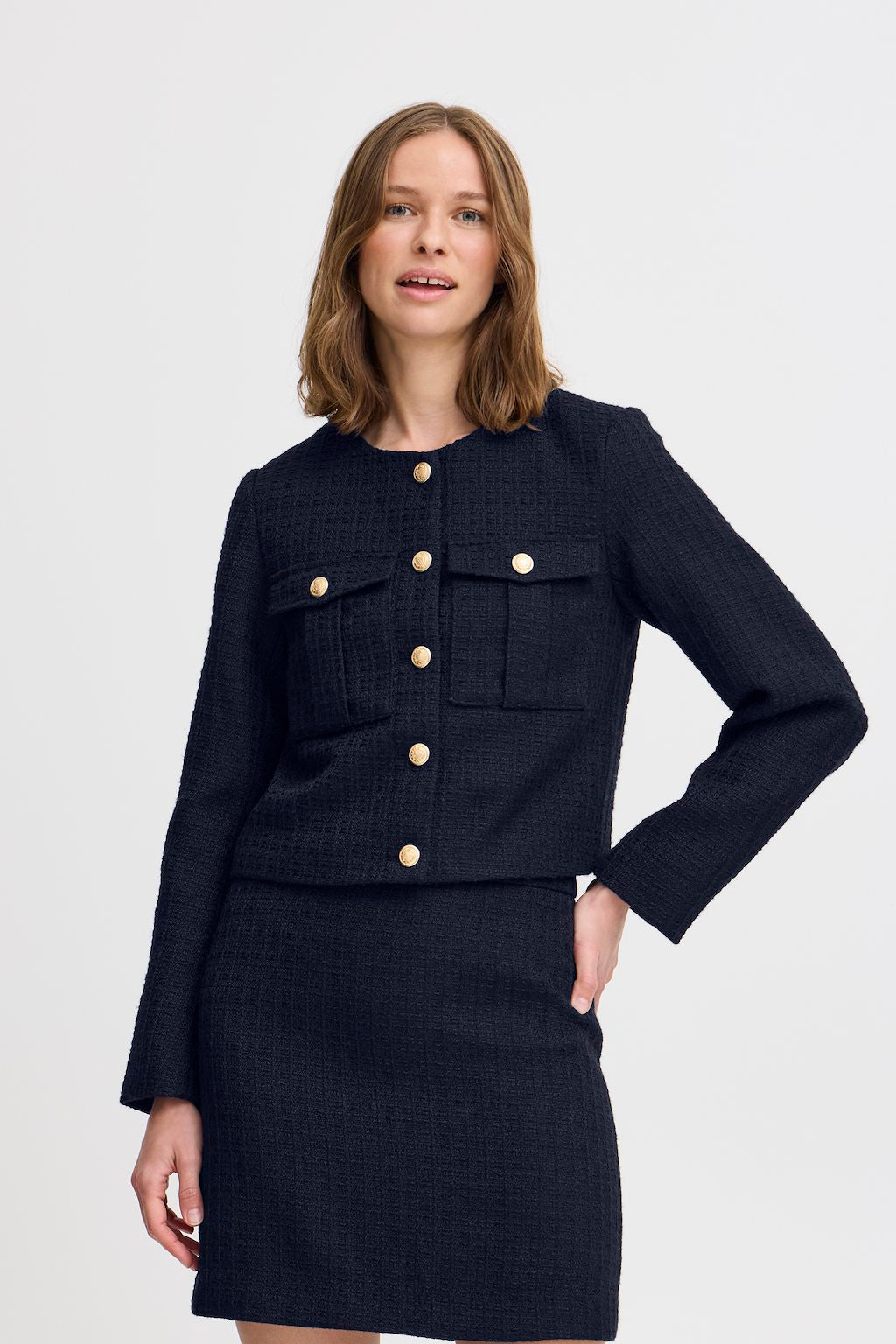 B.young Epia Blazer-Jacket-White finn