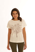 Pomodoro Palm T Shirt-T-Shirts-White finn