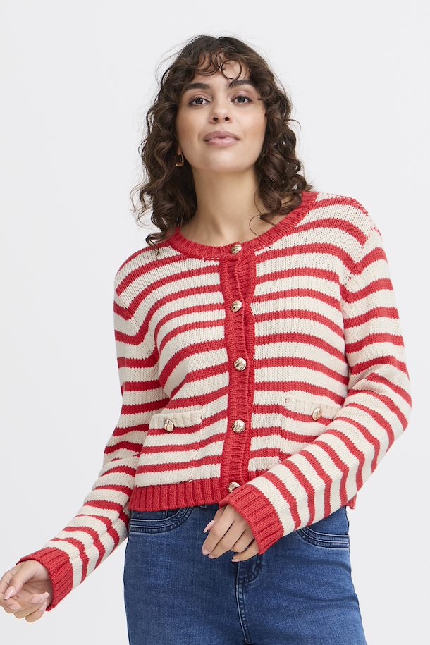Fransa FRBELINDA Knitted cardigan-White finn